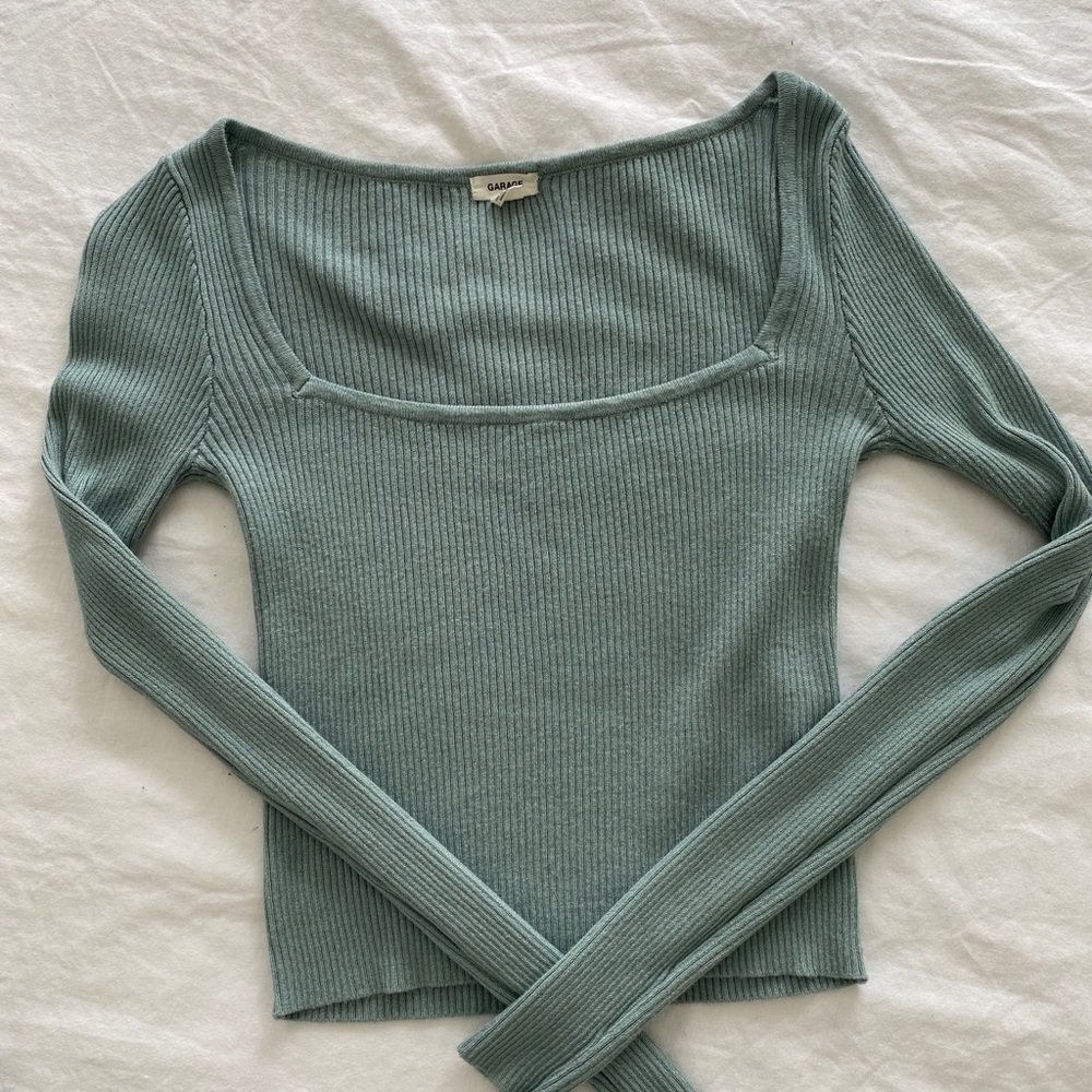 Garage Clothing Teal Crop sweater